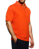 Champion solid polo, orange, mens