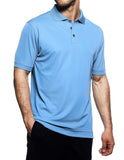 Champion solid polo, carolina blue, mens