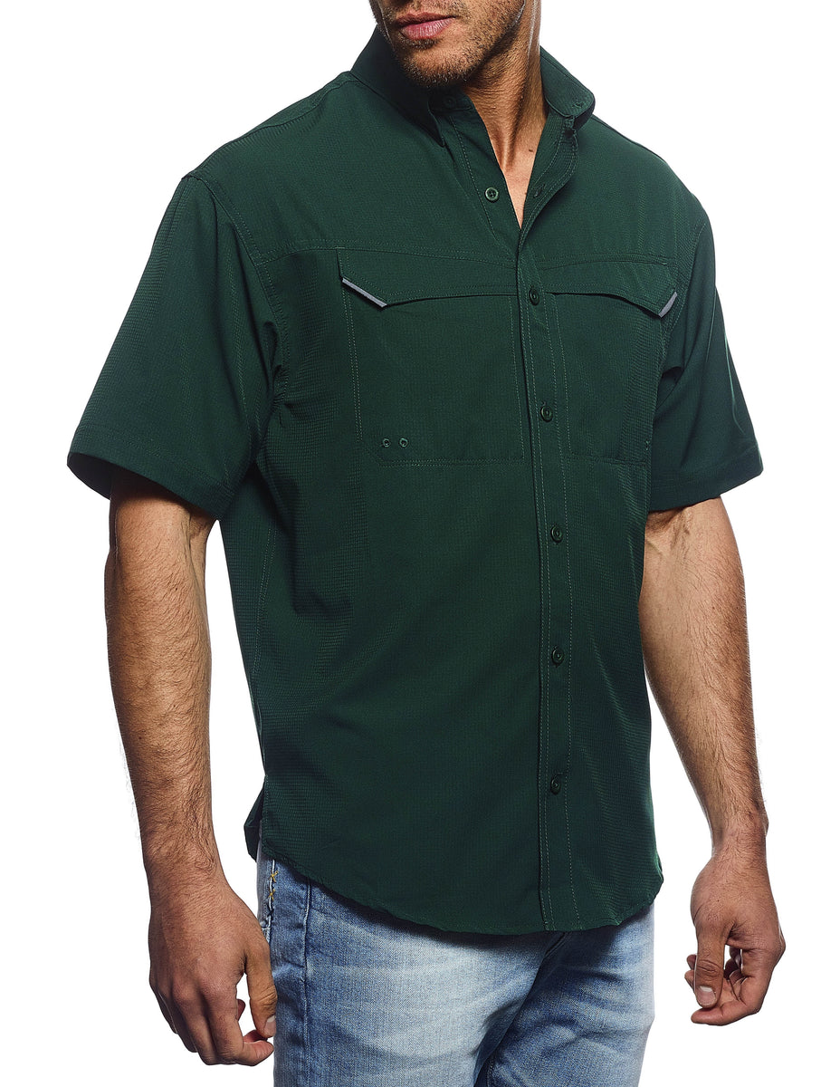 Adult Fishing Short Sleeve T-shirt Jumping Pike-Charcoal-6Xl