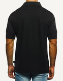 Champion solid polo, black, mens