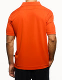 Champion solid polo, orange, mens