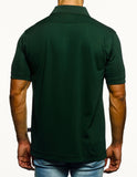 Champion solid polo, dark green, mens