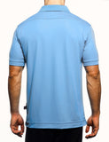 Champion solid polo, carolina blue, mens