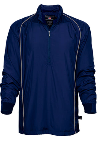 G-Force quarter zip long sleeve pullover, navy, unisex