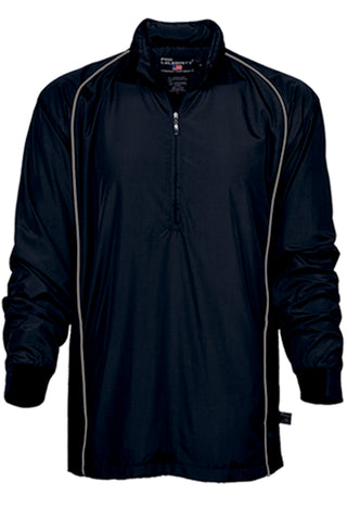 G-Force quarter zip long sleeve pullover, black, unisex