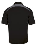 Caliber color block polo, black/graphite