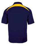 Caliber color block polo, navy/gold
