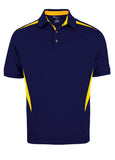 Caliber color block polo, navy/gold
