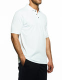 Champion solid polo, white, mens