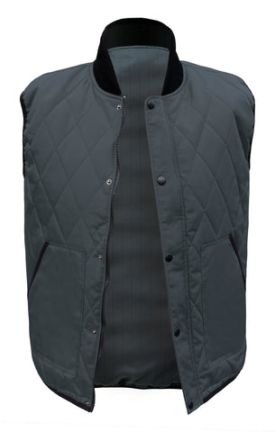 QUILTED FISHING VEST, GRAPHITE