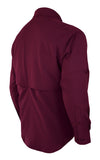 Mens long sleeve Fishing Shirt, maroon