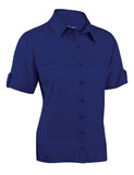 Ladies short sleeve Fishing Shirt, navy