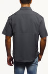 Mens short sleeve Fishing Shirt, graphite