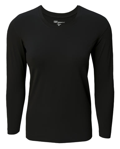 Catalyst compression long sleeve, black, female