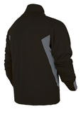 Mens long sleeve quarter zip color block pull over, black/graphite