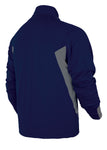 Mens long sleeve quarter zip color block pull over, navy/graphite