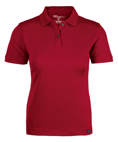 Champion ladies solid polo, new cardinal