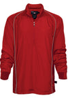 G-Force quarter zip long sleeve pullover, deep red, unisex