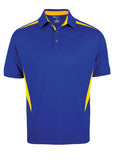 Caliber color block polo, royal/gold