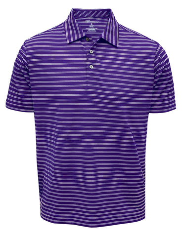 Mens Pacific stripe polo, purple