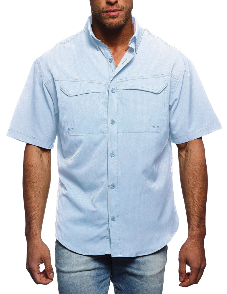 Mens short sleeve fishing shirt Pro-Celebrity FST889 – US DIRECT APPAREL