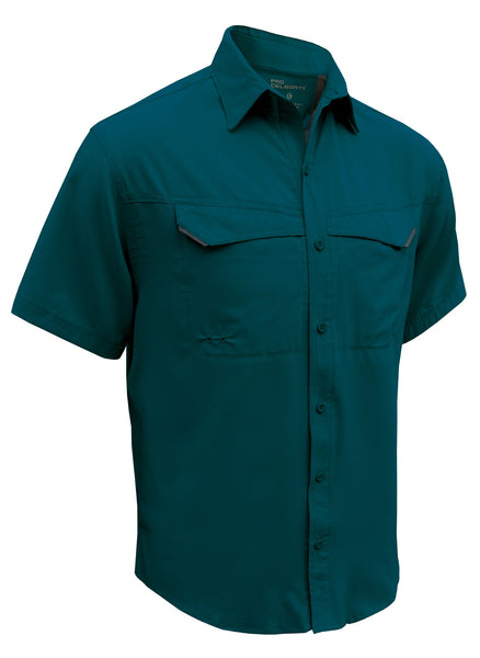 SHORT SLEEVE FISHING SHIRT, OCEAN TEAL FST889 by Pro-Celebrity – US DIRECT  APPAREL